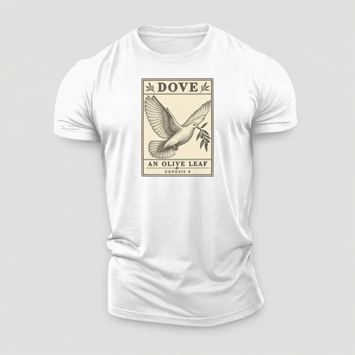 Dove Specimen Plate Creature Canticle Cotton T-Shirt – White