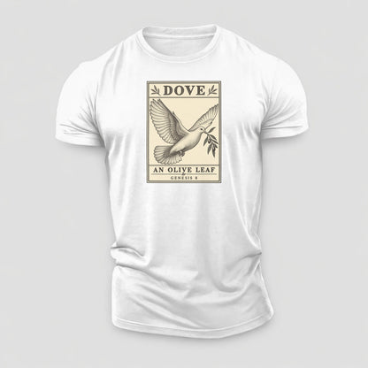 Dove Specimen Plate Creature Canticle Cotton T-Shirt – White