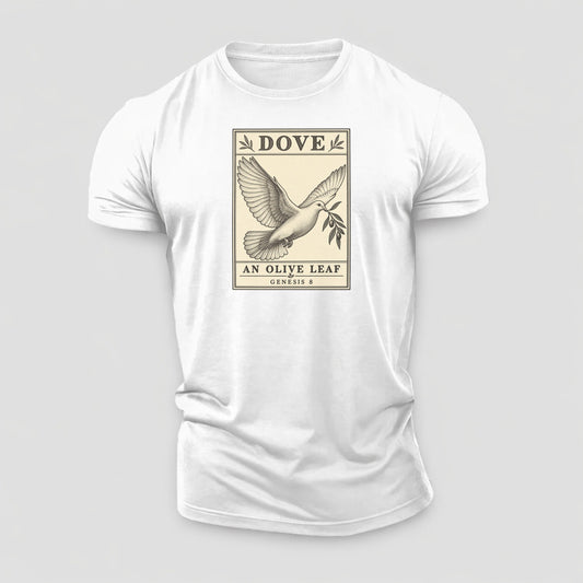 Dove Specimen Plate Creature Canticle Cotton T-Shirt – White