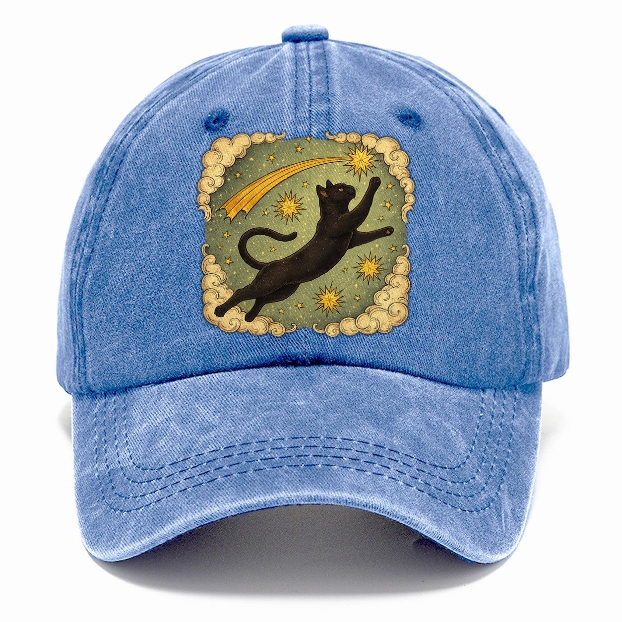 Celestial Black Cat Classic Cap – Summer Sky