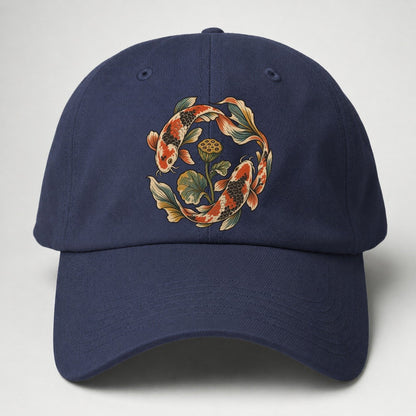 Koi Around Lotus Seedpod Gentle Wild Baseball Cap – Twilight Navy