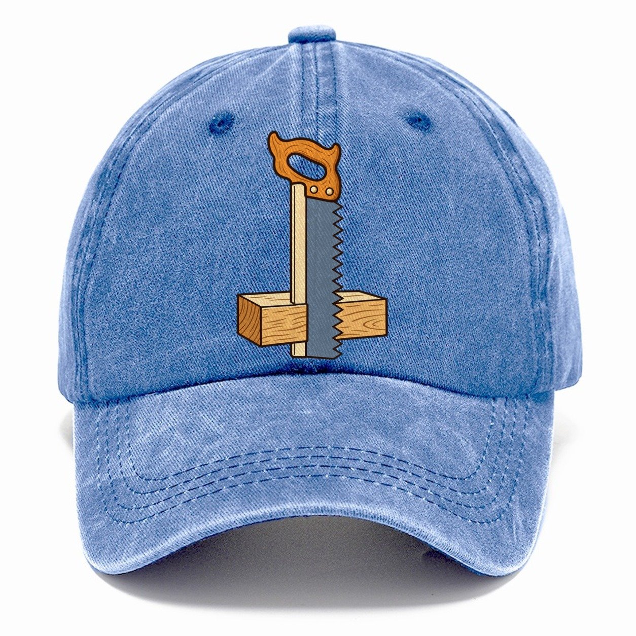 Saw Tooth Silhouette Woodworking Classic Cap – Summer Sky