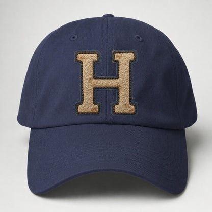 Varsity Chenille H Monogram Baseball Cap – Twilight Navy