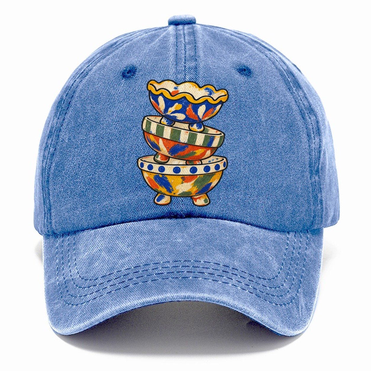 Footed Bowl Stack Clay Color Makers Classic Cap – Summer Sky