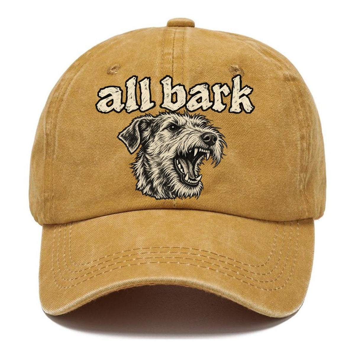 A Snarling Wire Haired Terrier Head In Three Quarter View Bark For Me Classic Cap – Golden Harvest