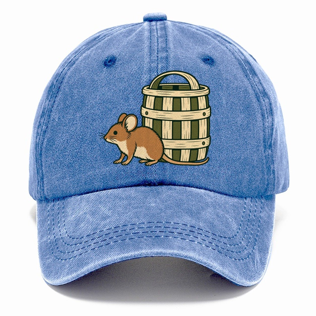 Field Mouse And Basket Foraging And Mycology Classic Cap – Summer Sky