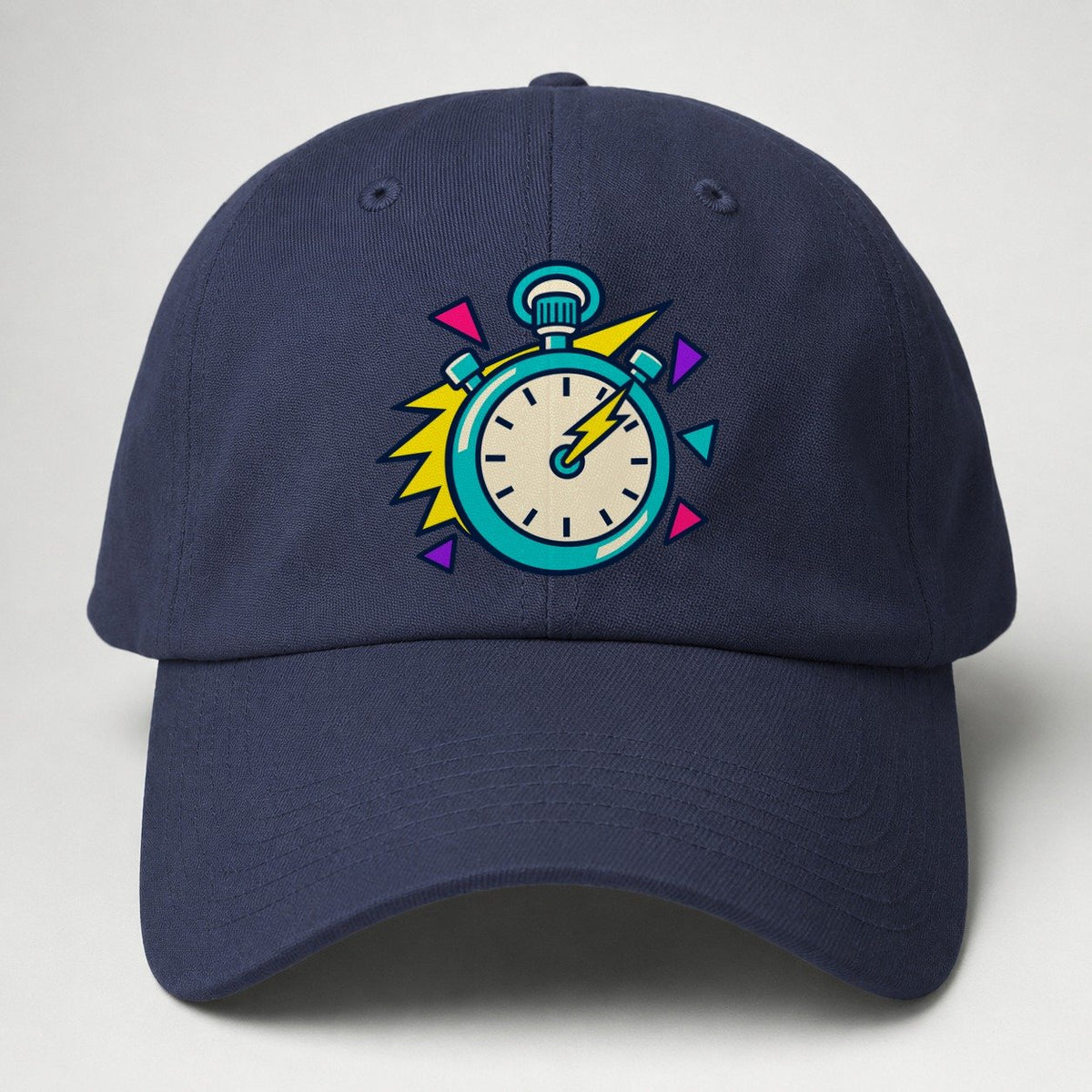 Lightning Stopwatch 90S Running Clubs Baseball Cap – Twilight Navy