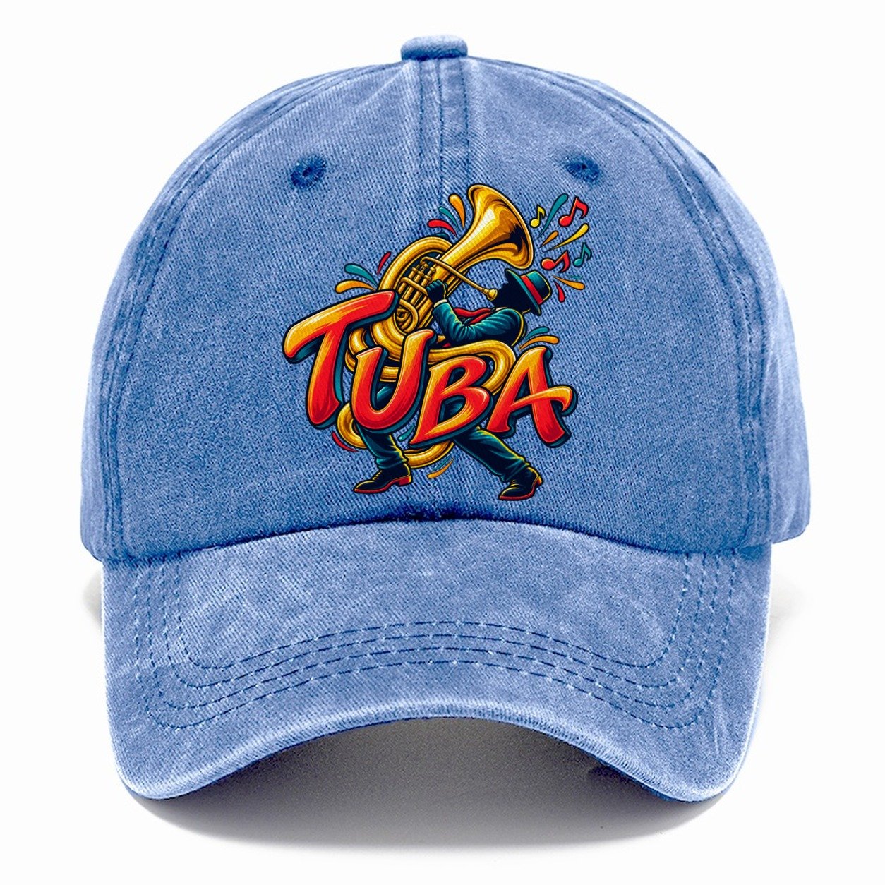 Tuba Wordmark Music Instruments Classic Cap – Summer Sky