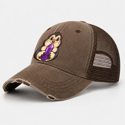 Pocket Thief Mole Rocks And Minerals Washed Trucker Hat – Coffee