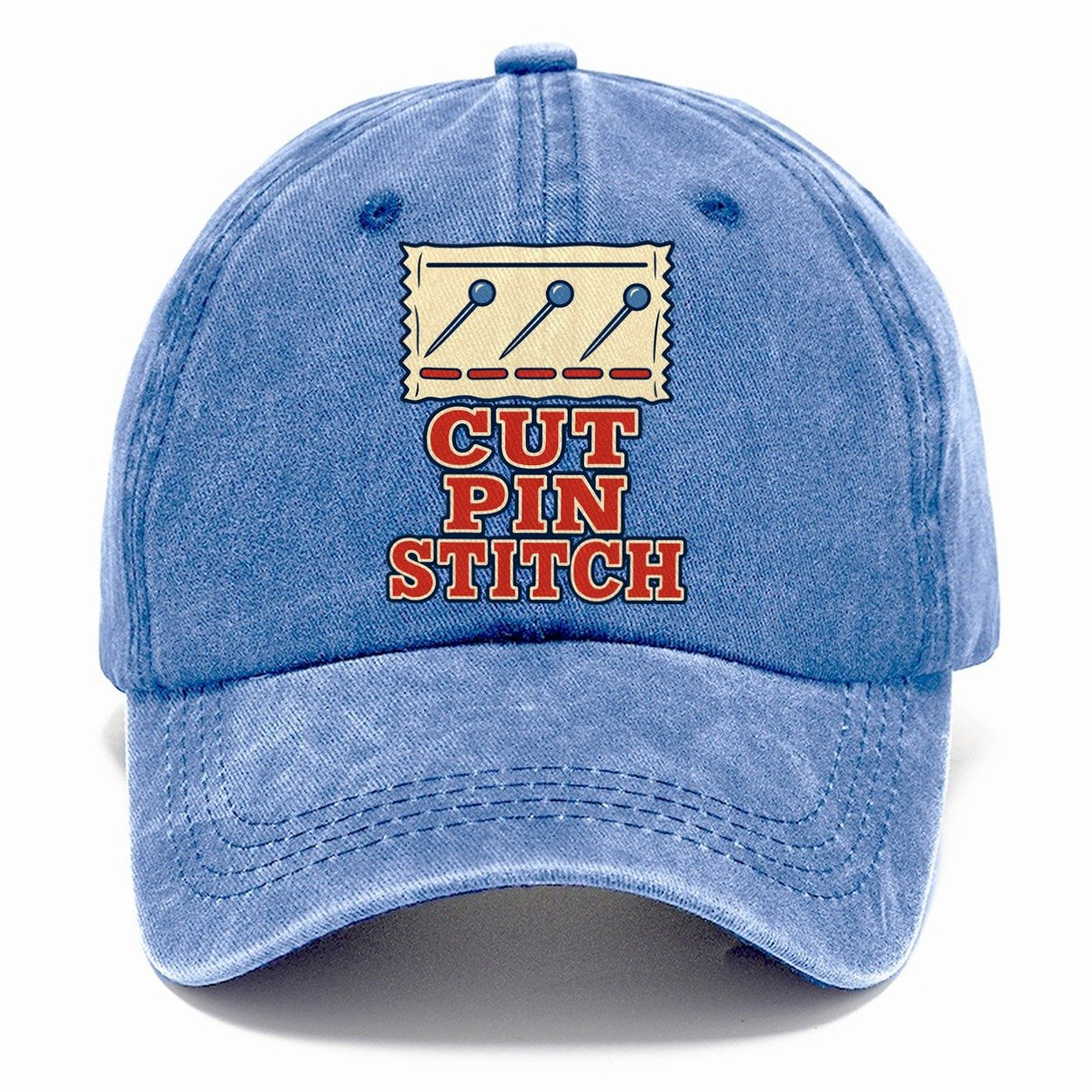 Cut Pin Stitch Sewing And Quilting Classic Cap – Summer Sky