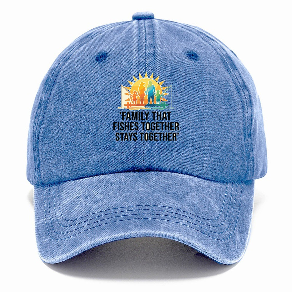 Family Fishes Together Classic Cap – Summer Sky