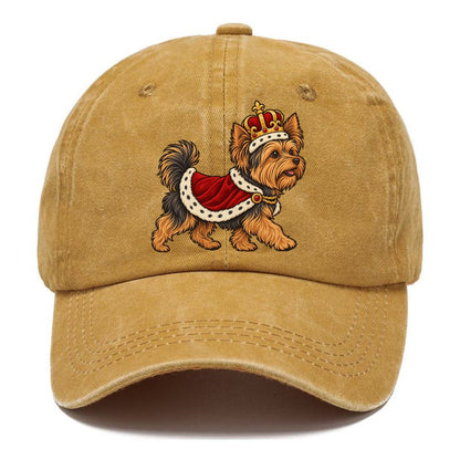 One Yorkshire Terrier In Halloween Costume Little King Costume With A Felt Crown And Short Red Velvet Robe Halloween Dog Parade Classic Cap – Golden Harvest