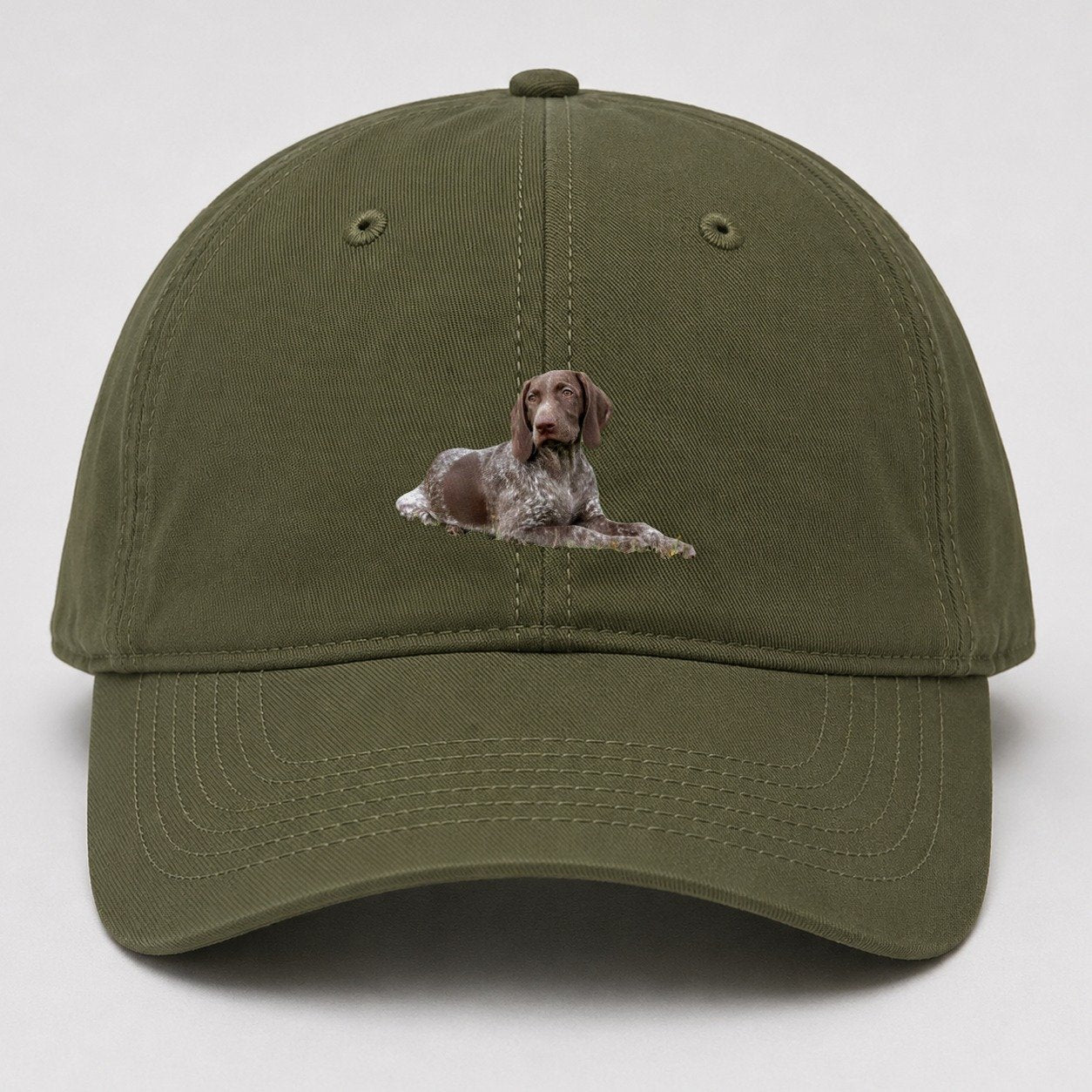 German Shorthaired Pointer 2 Baseball Cap – Army Green
