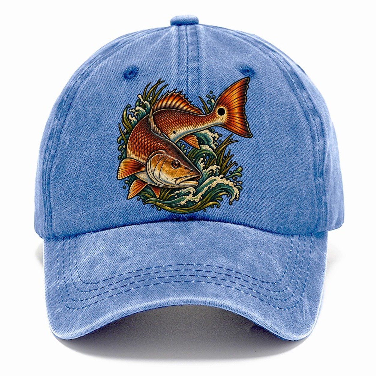 Redfish Tail Spot Fishing Club Classic Cap – Summer Sky