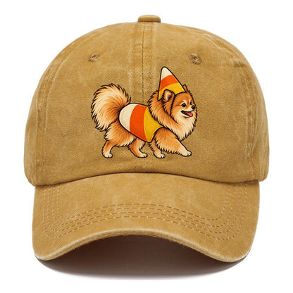 One Pomeranian In Halloween Costume Candy Corn Costume Tri Color Pointed Cone Halloween Dog Parade Classic Cap – Golden Harvest