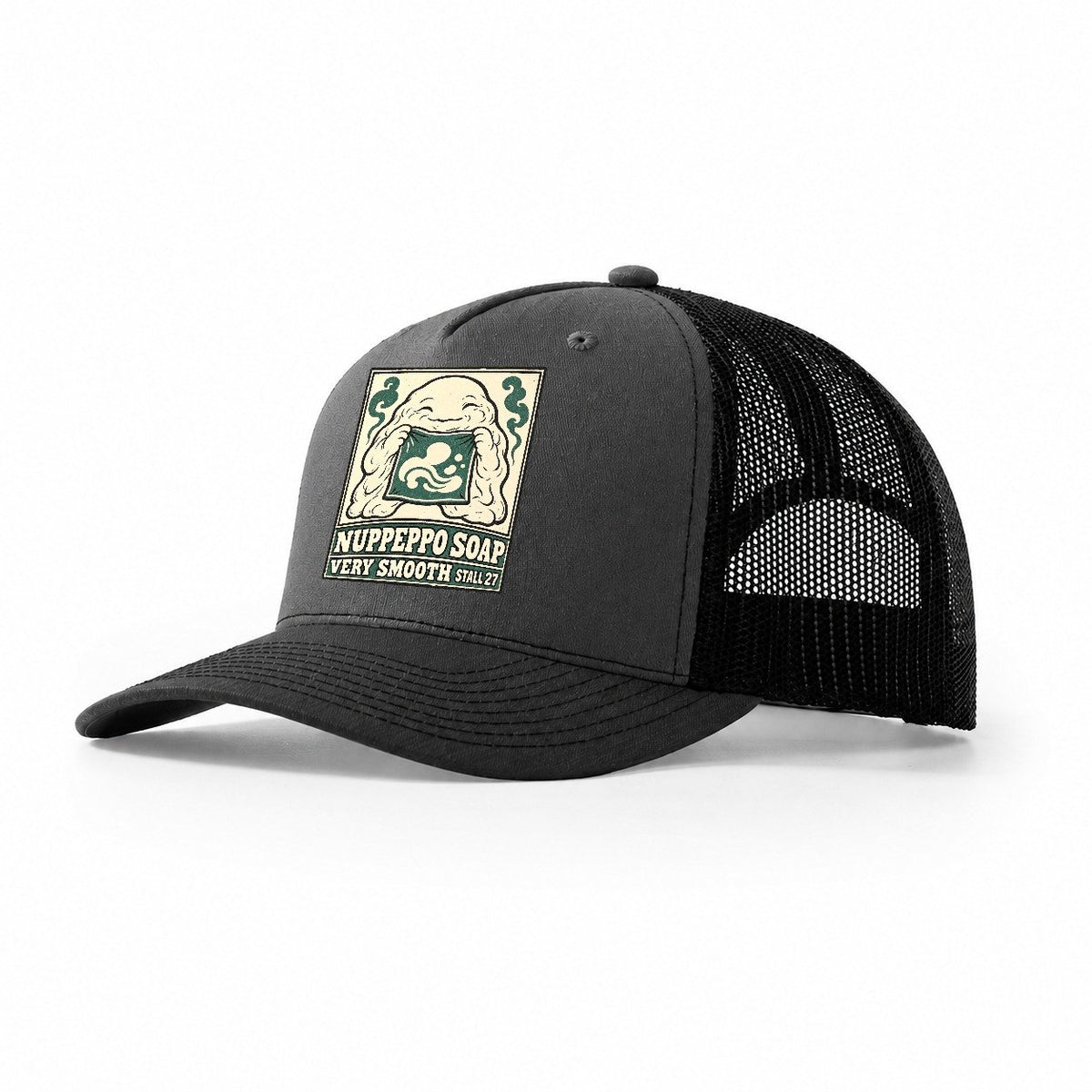 Nuppeppo Soap Yokai Night Market Trucker Hat – Dark Grey Black