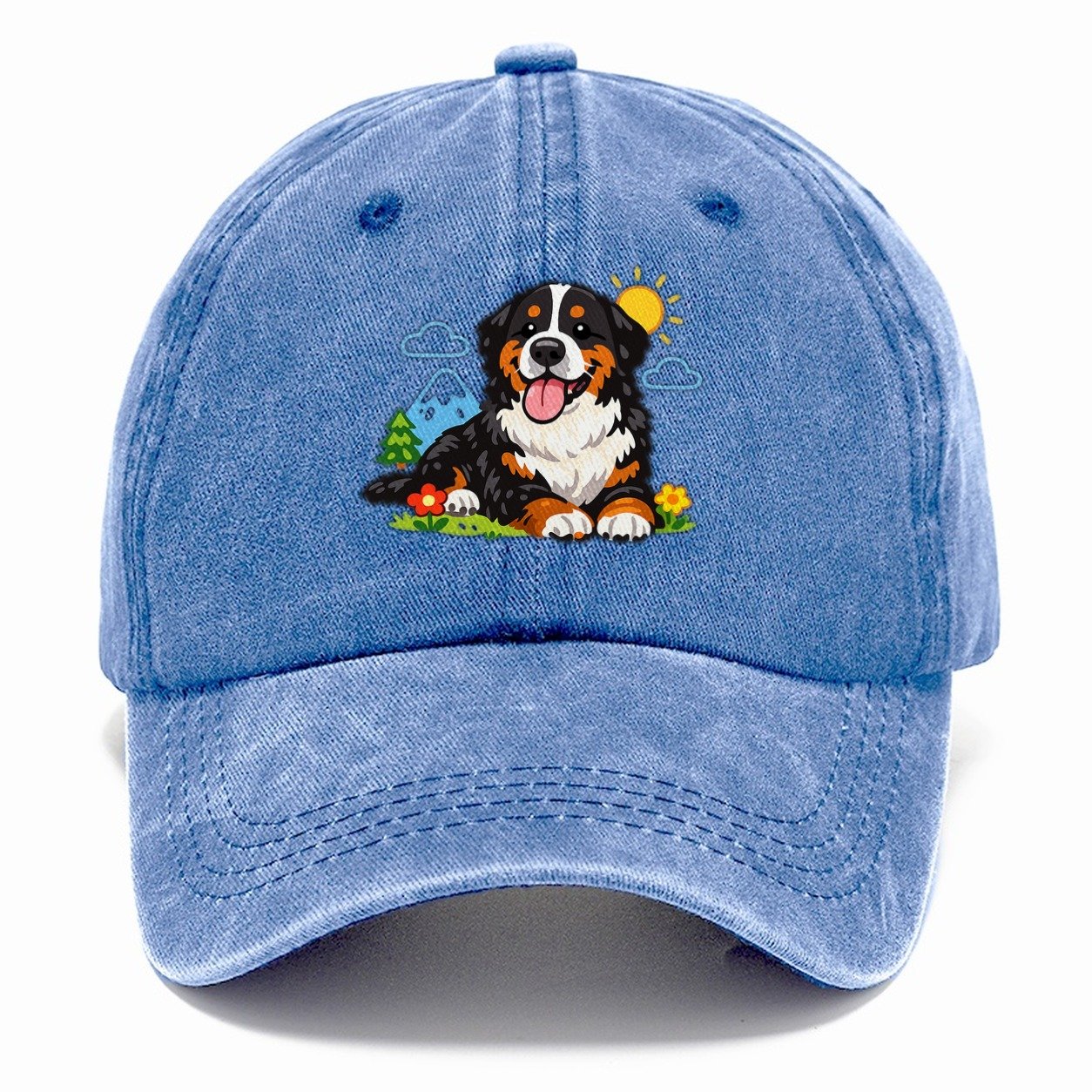 Bernese Mountain Dog Classic Cap – Summer Sky