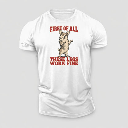 Pembroke Welsh Corgi Dog Declarations Cotton T-Shirt – White