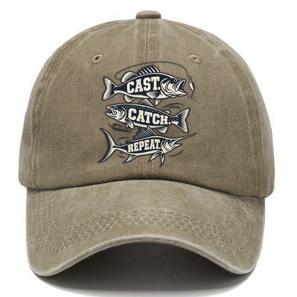 Cast Catch Repeat Fishing Elegant Classic Cap – Warm Sand