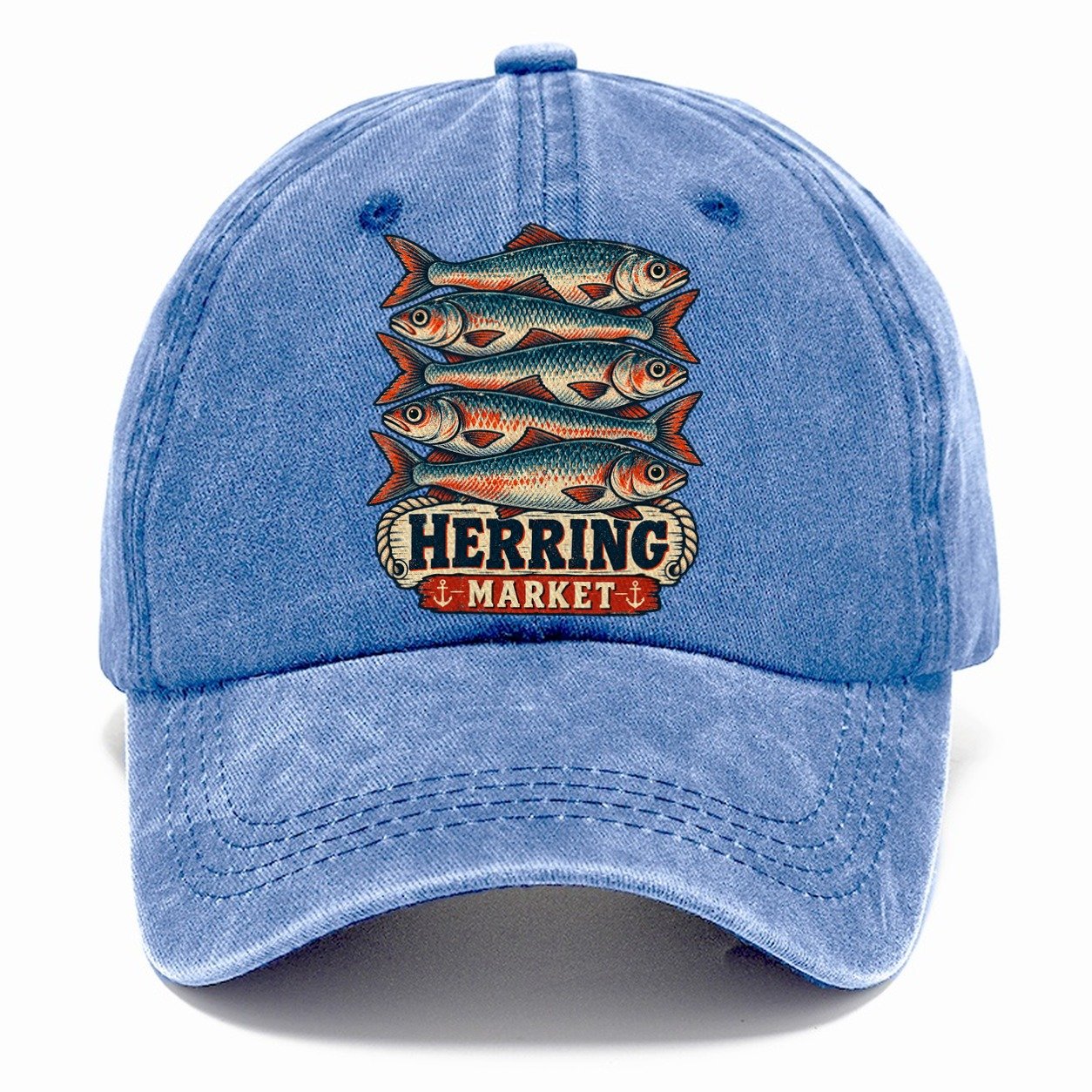 Herring Market Stack Fishing Club Classic Cap – Summer Sky