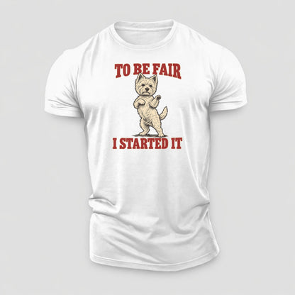 West Highland White Terrier Dog Declarations Cotton T-Shirt – White