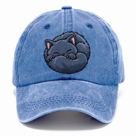British Shorthair Sleeping Peeking Cats Classic Cap – Summer Sky