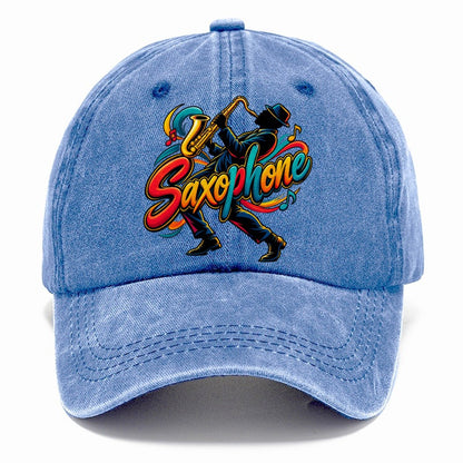 Saxophone Wordmark Music Instruments Classic Cap – Summer Sky