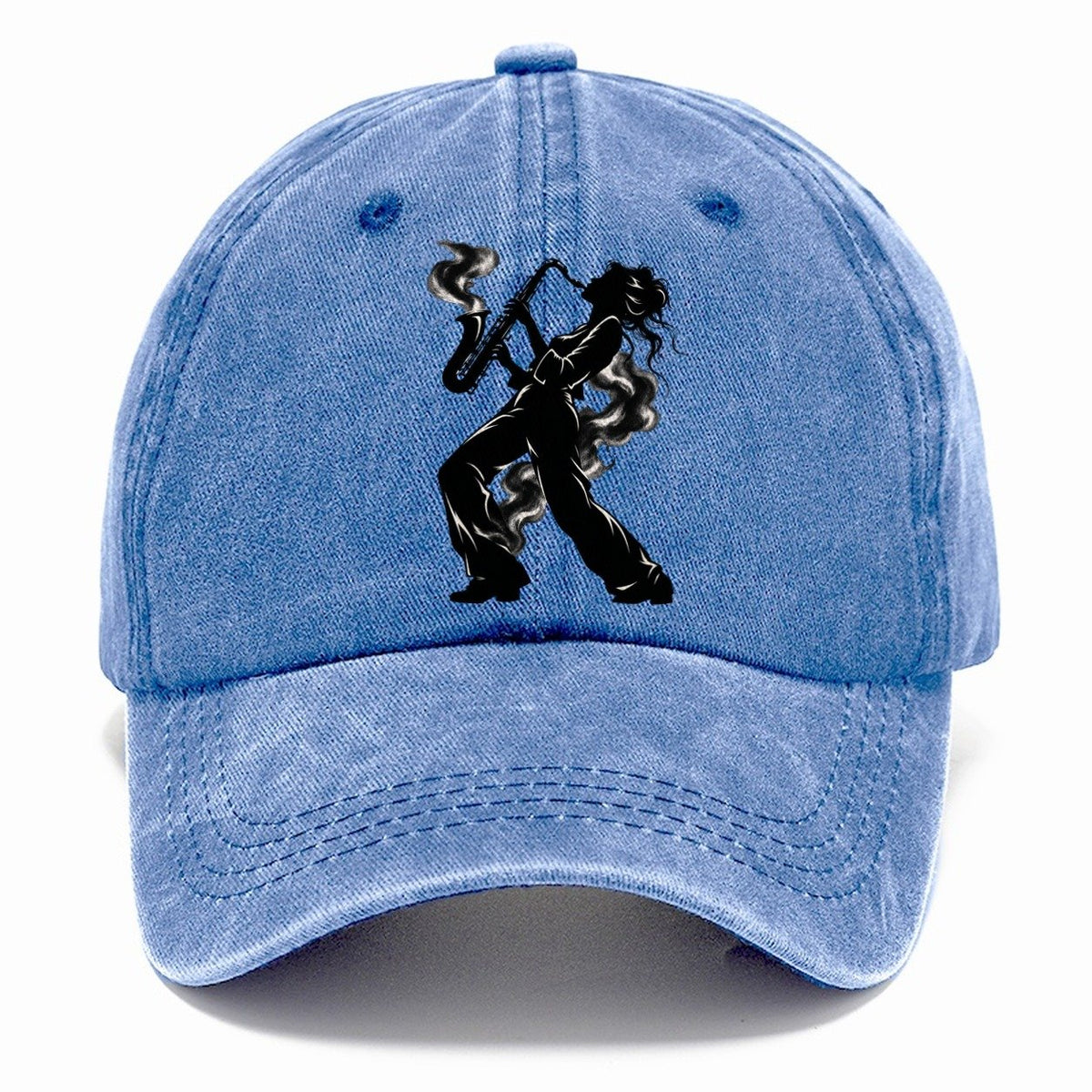 Woman Saxophone Player Classic Cap – Summer Sky