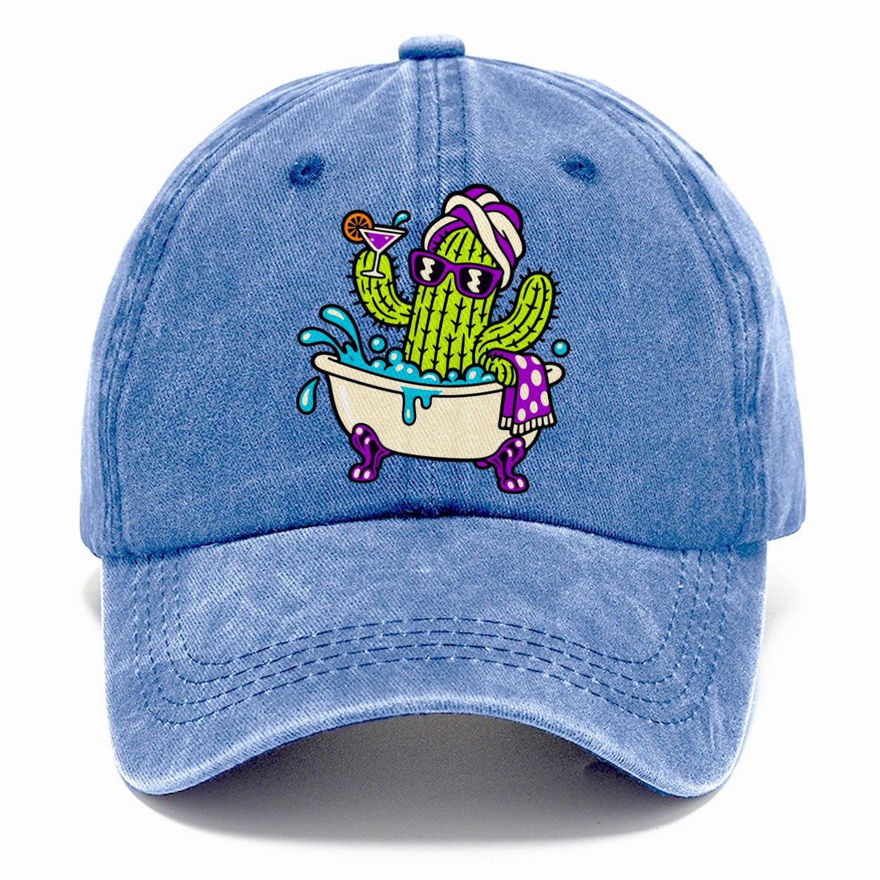 Cactus In A Bathtub Crazy Styles Classic Cap – Summer Sky