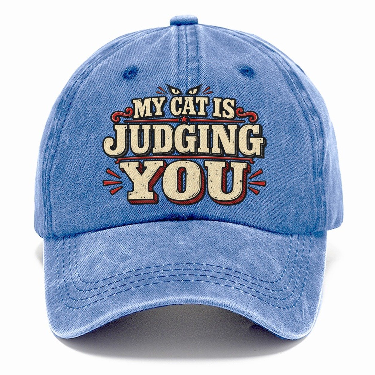 My Cat Is Judging You American Wit Classic Cap – Summer Sky