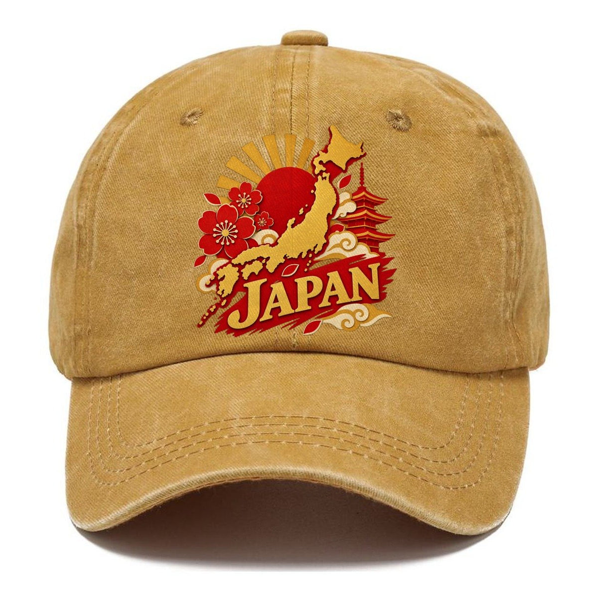Japan Rising Sun Map Classic Cap – Golden Harvest