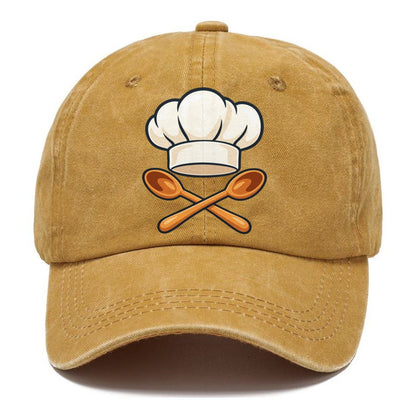 Reimagined Chef Hat & Crossed Spoons Classic Cap – Golden Harvest