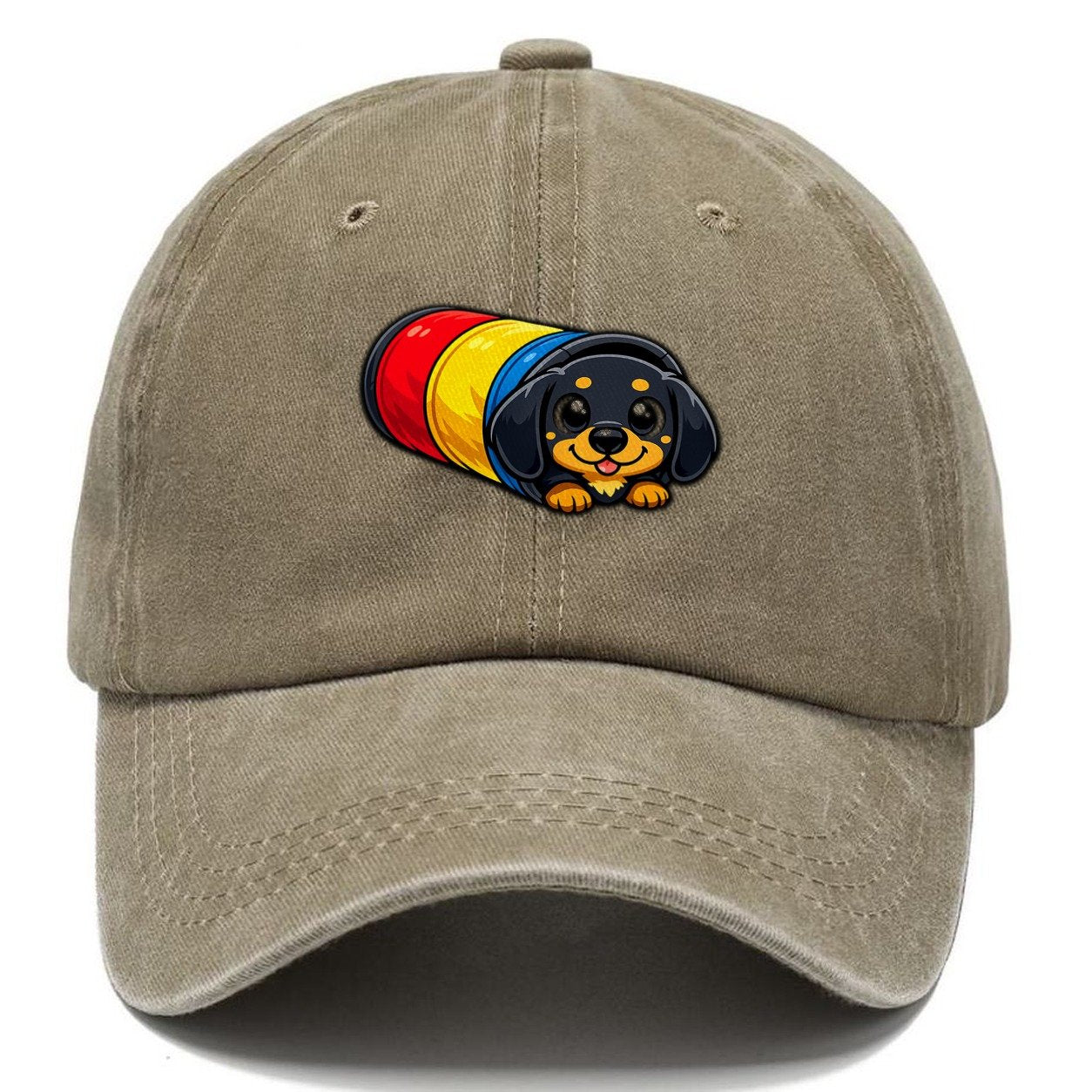 Dachshund Tunnel Toy Classic Cap – Warm Sand