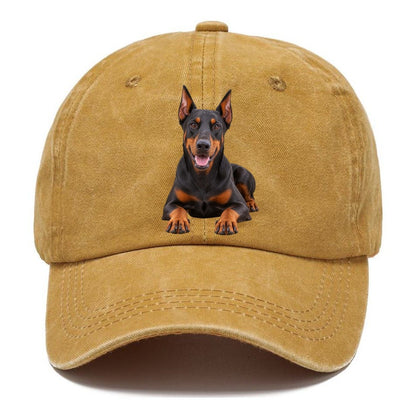 Doberman Pinscher Lying Down Top Breeds Classic Cap – Golden Harvest