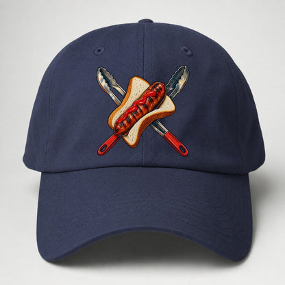 Sausage Sizzle Bread And Tongs Australia Cultural Icons Baseball Cap – Twilight Navy