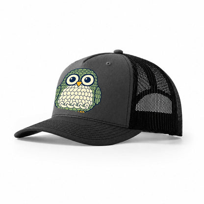 Amigurumi Owl Yarn Crafts Trucker Hat – Dark Grey Black
