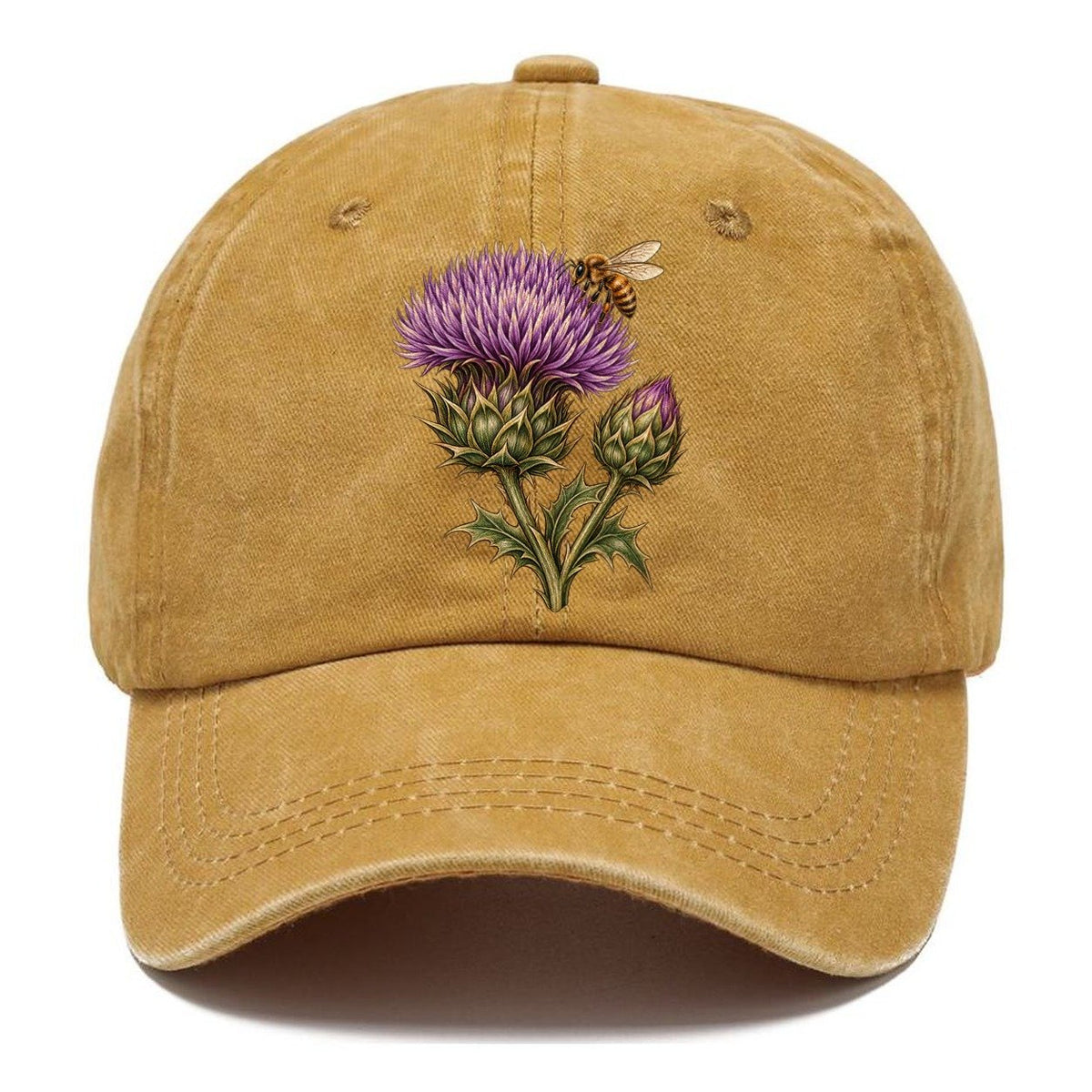 Thistle Bud And Honeybee Pastimes Companions Classic Cap – Golden Harvest