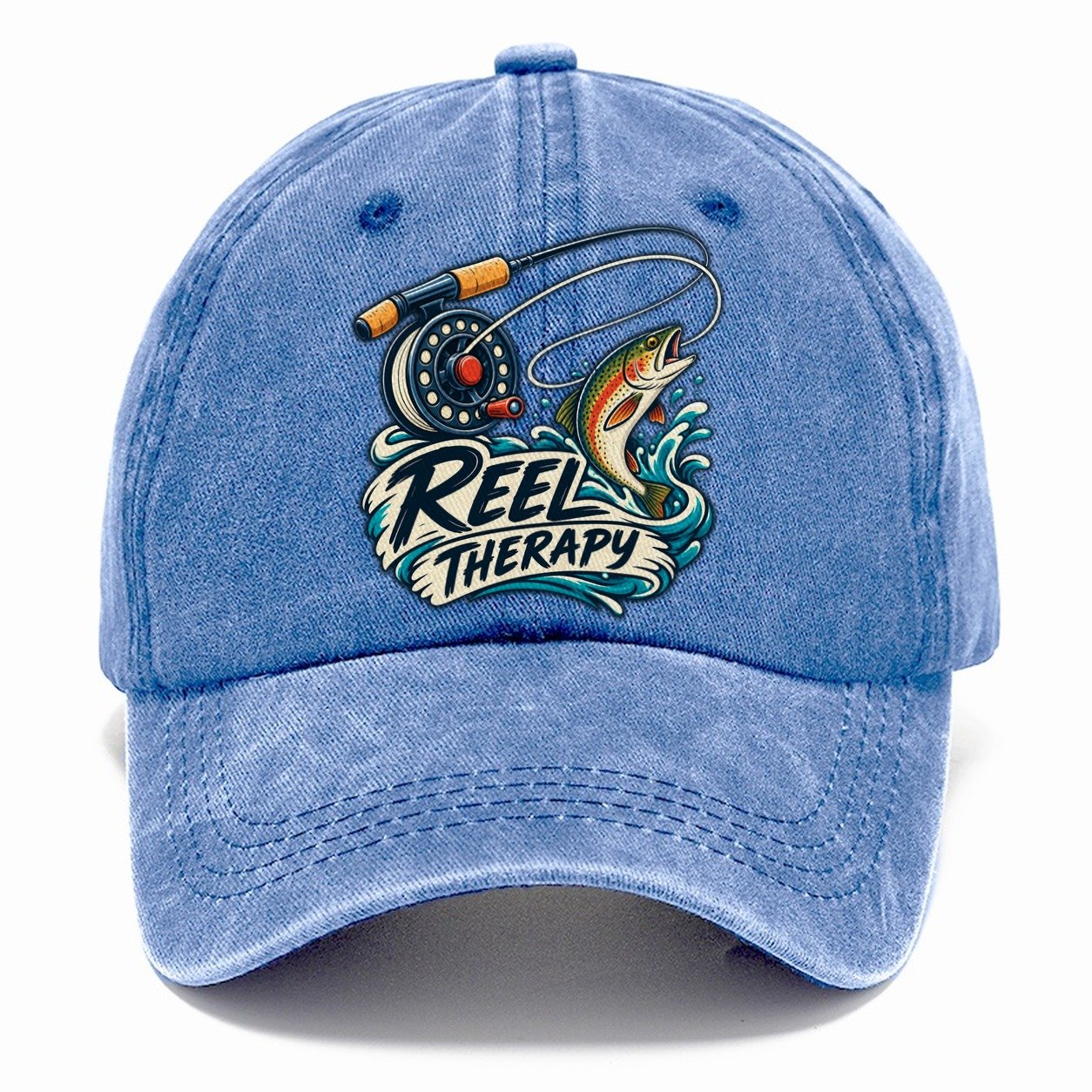 Reel Therapy Fishing Elegant Classic Cap – Summer Sky