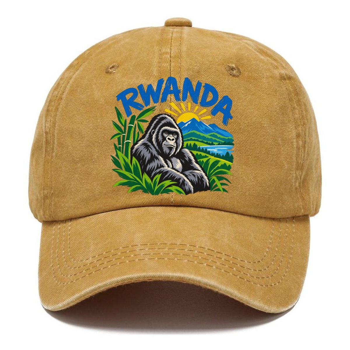 Rwanda Retro Badge Logo Classic Cap – Golden Harvest