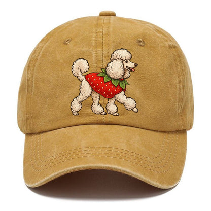 One Standard Poodle In Halloween Costume Strawberry Costume With A Green Leafy Collar Halloween Dog Parade Classic Cap – Golden Harvest