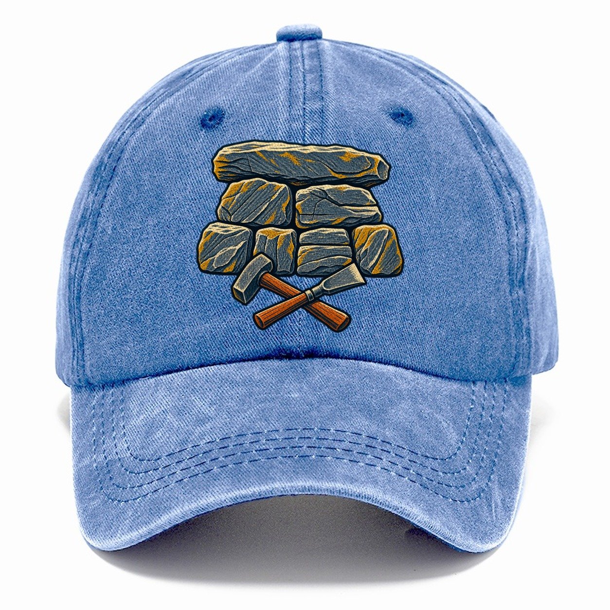 Seven Stone Wall Mason Hammer And Chisel Uk Culture Heritage Classic Cap – Summer Sky