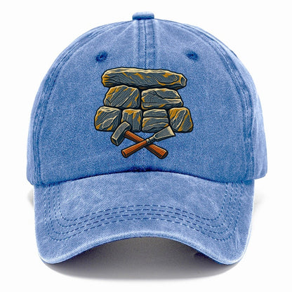Seven Stone Wall Mason Hammer And Chisel Uk Culture Heritage Classic Cap – Summer Sky