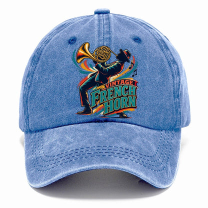 Vintage French Horn Music Instruments Classic Cap – Summer Sky