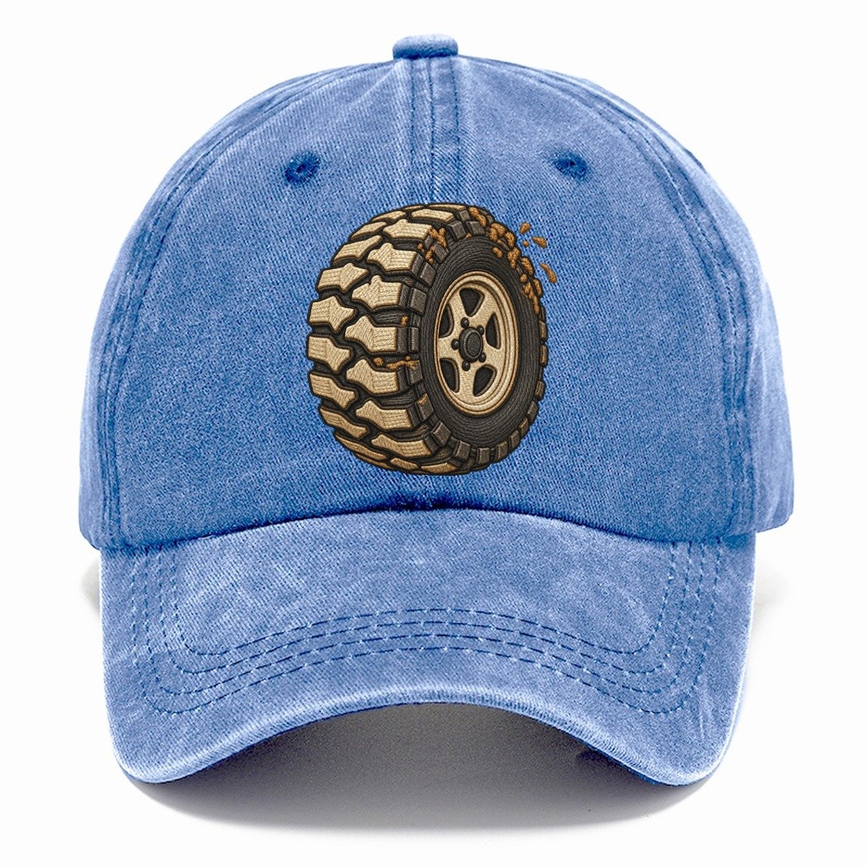 Mud Terrain Tyre Three Quarter Off Roading And Overlanding Classic Cap – Summer Sky