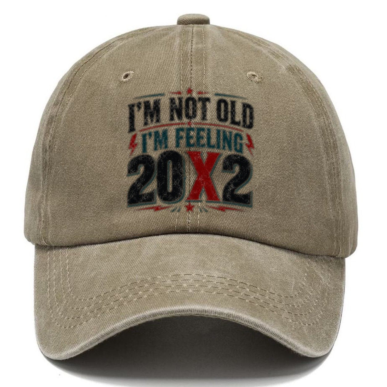 Im Not Old Im Feeling 20x2 Vintage Classic Cap – Warm Sand