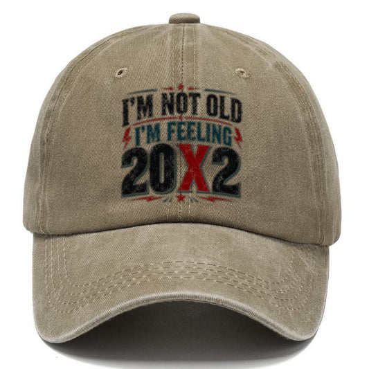 Im Not Old Im Feeling 20x2 Vintage Classic Cap – Warm Sand