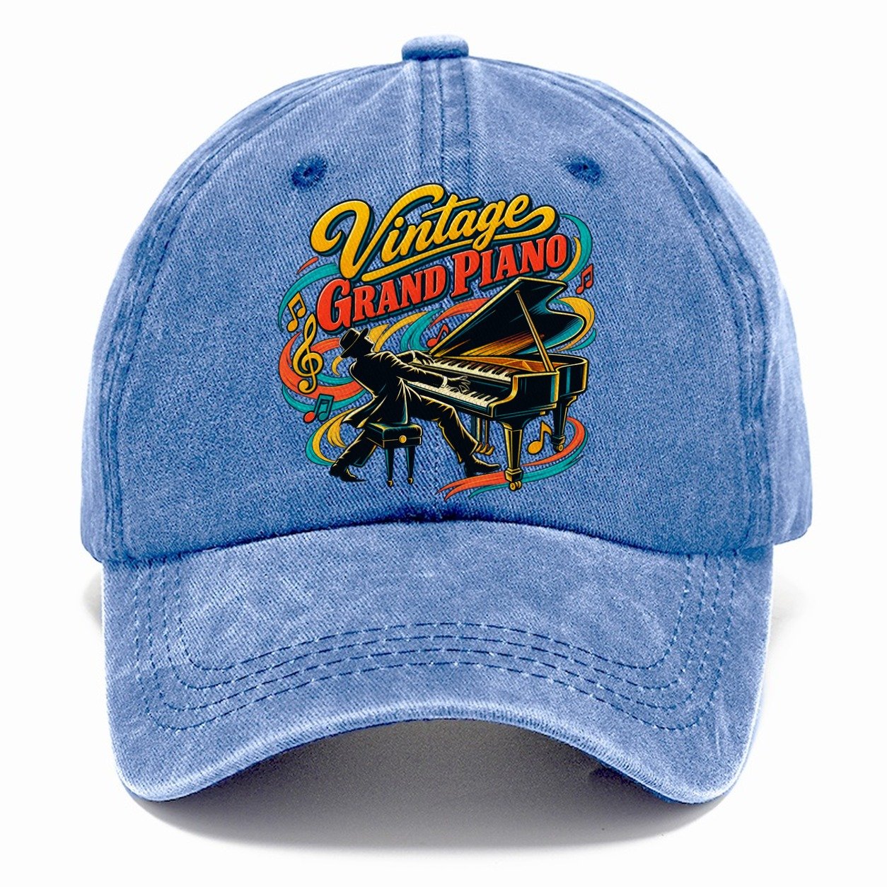 Vintage Grand Piano Music Instruments Classic Cap – Summer Sky