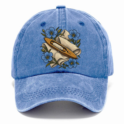 Ulster Linen Shuttle And Flax Uk Culture Heritage Classic Cap – Summer Sky