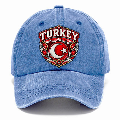 Turkey Retro Badge Country Logos Classic Cap – Summer Sky