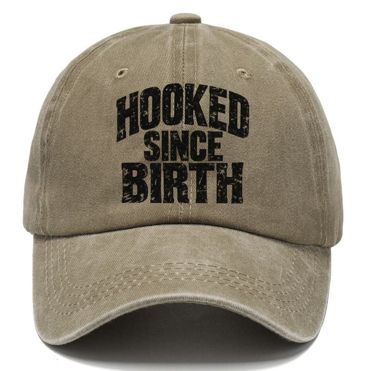 Hooked Since Birth Fishing Club Classic Cap – Warm Sand